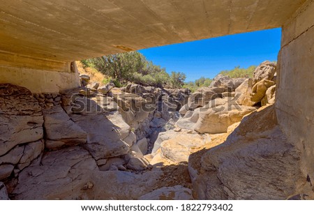 Similar – Image, Stock Photo Rock fissure Landscape