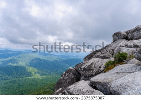 View of the Shenandoah Mountains from the Summit of Old Rag Shenandoah National Park in Virginia