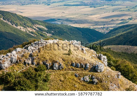 View of The Shipka Pass, Balkan Mountains, Bulgarka Nature Park, Bulgaria.