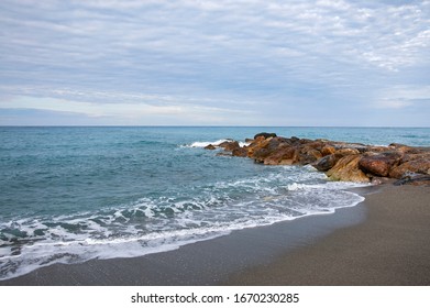 View Of The Shore And Sea, Cittadella Del Capo, Province Of Cosenza, Italy