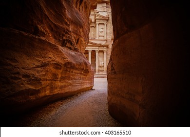 View From Siq On Entrance Of City Of Petra, Jordan