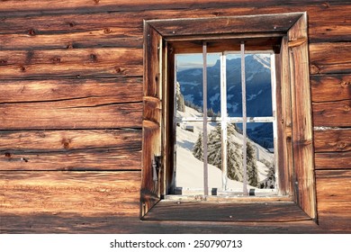 View From The Ski Hut In The Alps