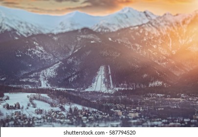 View Of The Ski Jump In Zakopane