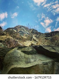 View of the sky and rocks