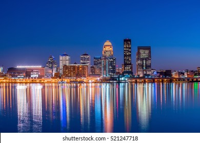 View of  Skyline downtown Louisville in Kentucky USA