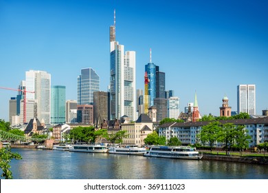 View of the skyline of Frankfurt, Germany