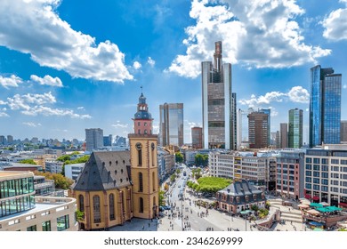 view to skyline of Frankfurt with Hauptwache  in Frankfurt - Powered by Shutterstock