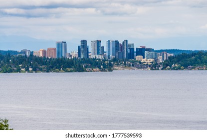 A View Of Skyscrapers Of The Bellevue, Washington Skyline.