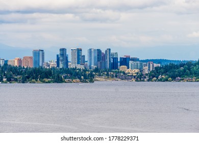 A View Of Skyscrapers Of The Bellevue, Washington Skyline.