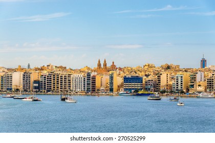 View Of Sliema Town In Malta