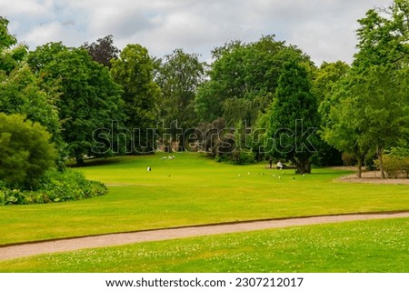 view of the Slottsskogen park in Gothenburg, Sweden on a sunny summers day.