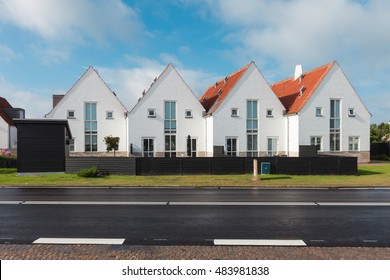 View Of The Small Danish Town Street