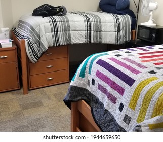 View Of A Small Dorm Room