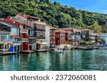 View of a small fishing town in Asian side of Istanbul, Turkey.