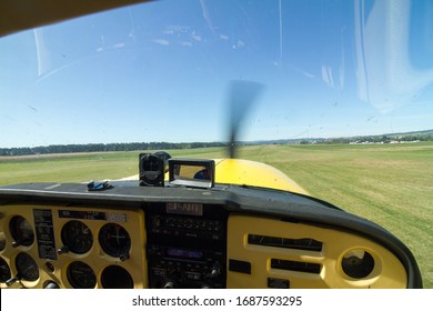 view from a small plane during flight