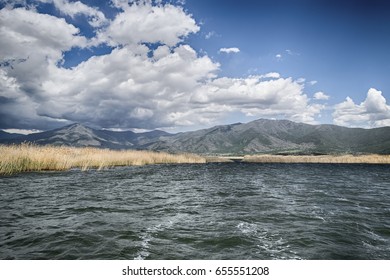 View At The Small Prespa Lake, Greece.