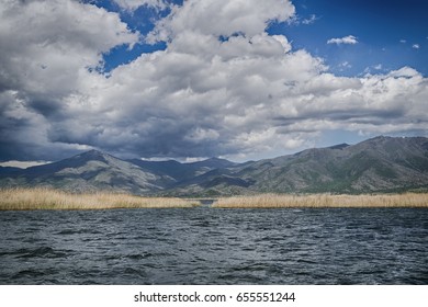 View At The Small Prespa Lake, Greece.