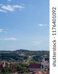 View of the small town from a height