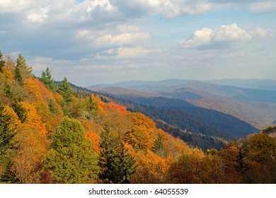 View Of The Smoky Mountains In The Fall