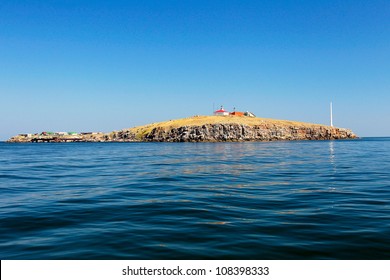 View Of Snake Island (Ukraine) On The High Seas