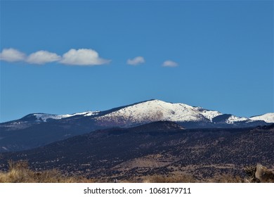 View Of Snow Capped Mount Taylor.