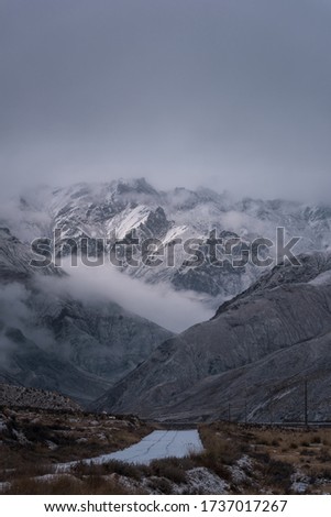 Similar – Blick auf die Ötztaler Berge vom Rettenbachgletscher