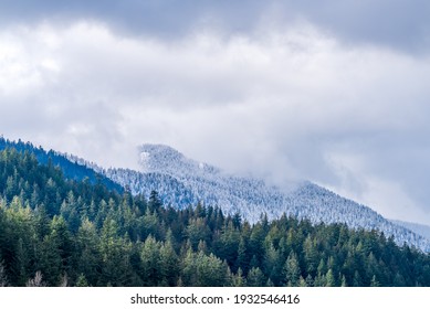 View At Snow Mountains In British Columbia, Canada.