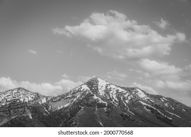 View Of Snowy Mountains In The Wasatch Range, Orem, Utah
