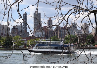 A View From Socrates Sculpture Park In Queens, New York. 