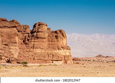 View of the Solomon Pillars Mountains in Timna National Park, Arava Valley. Israel.  - Shutterstock ID 1802012947