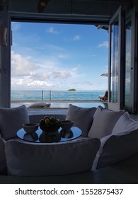 View from Soneva Jani water villa at Maldives