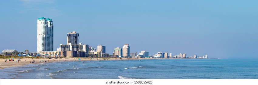 View of the South Padre Island, on the Gulf of Mexico, Texas, United States of America