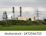 A view of Spalding Power Station Beside West Marsh Road, Spalding, Lincolnshire, England.