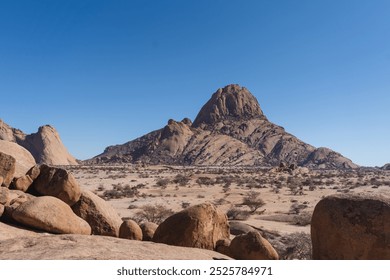 View of Spitzkoppe in Namibia