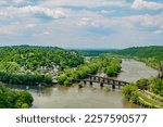 The View from Split Rock Overlook, Loudoun Heights Trail, West Virginia USA, Harpers Ferry, West Virginia