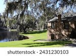 View of Spring House and Beautiful Grounds of Middleton Place; Charleston, South Carolina.