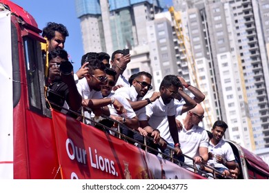 View Of Sri Lankan Cricket Team Members Celebrate Their Victory During The Asia Cup Twenty20 Tournament In Dubai, Retuning To Colombo, Sri Lanka. 13th September 2022