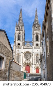 View Of The St Andre`s Church, Niort, In The Deux-Sèvres Department In Western France.