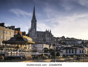 A View of St Colman's Cathedral in Cobh, Ireland.