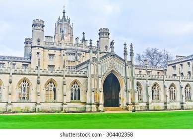 View Of St John's College, University Of Cambridge In Cambridge, England, UK.