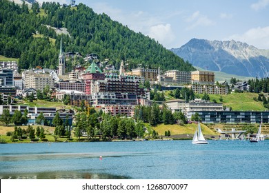 View Of St Moritz With Lake