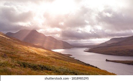 View From Stac Pollaidh In The Northwest Highlands Of Scotland