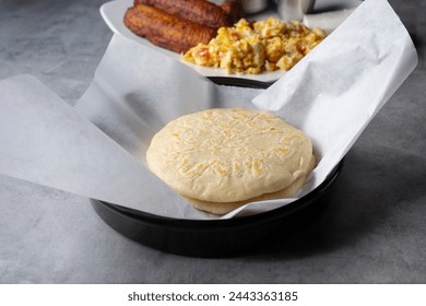 A view of a stack of pupusas.