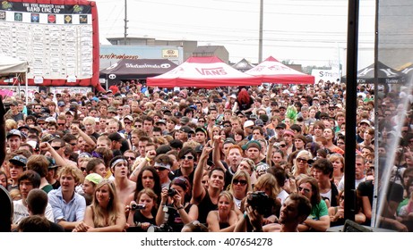 View From Stage Of Vans Warped Tour.  Crowd For Against Me!