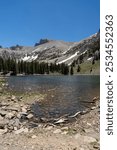 View of Stella Lake taken on the Alpine Lake trail in Great Basin National Park.