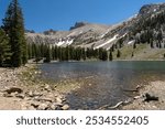 View of Stella Lake taken on the Alpine Lake trail in Great Basin National Park.