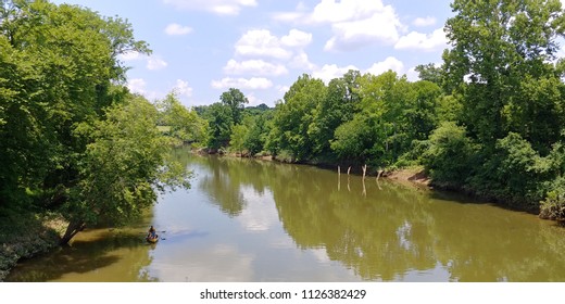 A View Of Stones River From The Stones River Greenway In Nashville, Tennessee