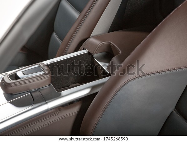 View of
a storage compartment of a luxury car
interior
