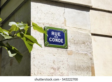 View Of Street Name Sign In Paris