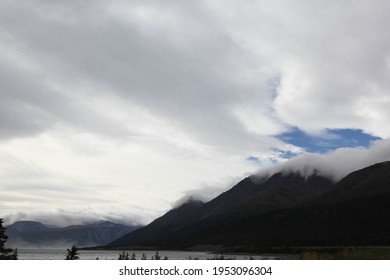 View From Street On Kluane Lake In Canada, Yukon